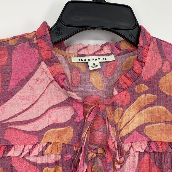 Zac & Rachel Pink and Orange Blouse - Picture 3 of 9